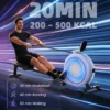 Rameur magnétique silencieux pour la maison avec 32 niveaux de résistance, application et écran LCD - Équipement de fitness facile à assembler