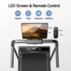 Tapis roulant pliable, moteur silencieux de 2,5 HP, vitesse maximale de 10 km/h, charge de 150 kg, affichage LED incliné à 3 niveaux et télécommande