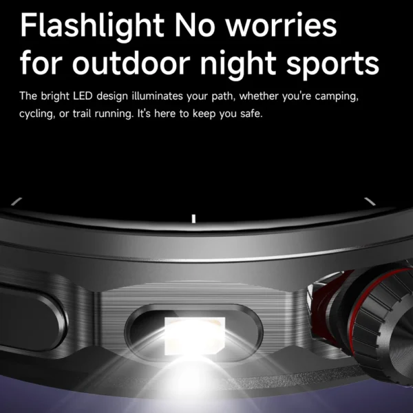 Nouvelle Montre Connectée G6 Max 2026 avec Batterie 1000 mAh, Appel Bluetooth, Suivi GPS, Lampe Torche LED et Moniteur de Fréquence Cardiaque pour Hommes
