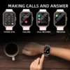 Montre intelligente étanche avec podomètre pour iPhone et Android, réponse à un message, surveillance du sommeil, informations et diag, sport, en effet, 1.83