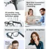 Lunettes intelligentes Lenovo avec appareil photo 100MP, 8K HD, Chat GPT, batterie 260mAh, appels Bluetooth, commande vocale, pour hommes