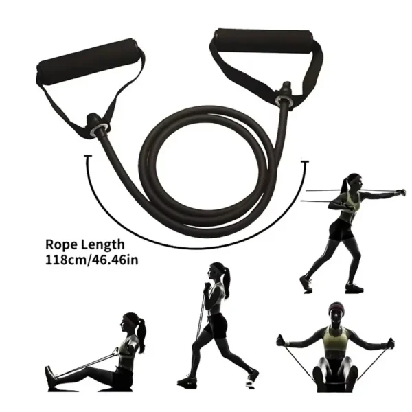 Bande de résistance avec poignées, bandes d'exercice avec poignées pour hommes et femmes, équipement de musculation à domicile