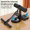 Barre d'assistant assis avec bande de résistance, support de pied assis pour entraînement de base abdominale d'intérieur avec double ventouses, exercice de gymnastique à domicile