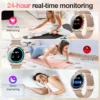 Nouvelle montre intelligente pour femmes 1.32 " écran tactile complet Bluetooth appel pression artérielle IP68 étanche NFC 7.3mm bracelet Ultra-mince