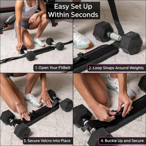 Ceinture de taille lestée réglable, pour les entraînements à domicile, l'entraînement avec haltères et le remodelage des hanches, équipement de fitness pour la maison