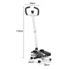 Stepper avec Guidon, Stepper de Fitness avec Ecran LCD, Pédales Antidérapantes, Marche d'escalier pour Maison, Bureau, Salon, Salle de Sport, Blanc et Noir