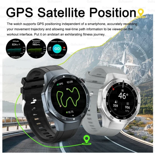 Nouvelle Montre Connectée Professionnelle 2027, Écran AMOLED 1,53'', GPS, Boussole, Plus de 100 Modes Sportifs, Appel Bluetooth, Étanche 3ATM, pour Hommes