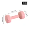 Ensemble d'haltères pour femmes, 1 kg, pour entraînement aérobique, musculation, salle de sport, fitness à domicile