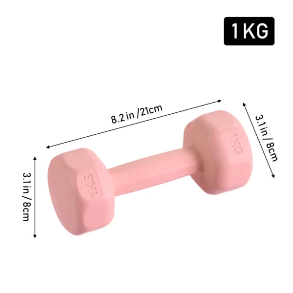 Ensemble d'haltères pour femmes, 1 kg, pour entraînement aérobique, musculation, salle de sport, fitness à domicile