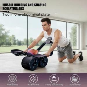 Support de coude roue abdominale roue de rebond noyau anti-dérapant entraîneur musculaire Ab avec compteur affichage roue de rouleau d'exercice de Fitness