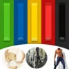 Bandes de résistance de Sport de Yoga de différentes couleurs, équipement de gymnastique TPE, bandes élastiques de Fitness à domicile, entraînement de force Pilates