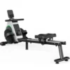 Vélo elliptique magnétique Iscooter QK-530 – Volant d'inertie de 3 kg, 16 niveaux de résistance, rails doubles, application sportive intégrée, écran LCD pour usage domestique