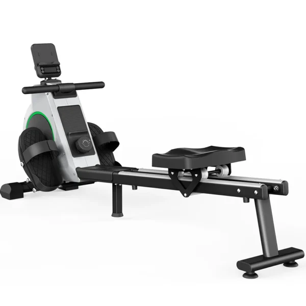 Vélo elliptique magnétique Iscooter QK-530 – Volant d'inertie de 3 kg, 16 niveaux de résistance, rails doubles, application sportive intégrée, écran LCD pour usage domestique