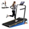 Tapis roulant pliable, moteur silencieux de 2,5 HP, vitesse maximale de 10 km/h, charge de 150 kg, affichage LED incliné à 3 niveaux et télécommande