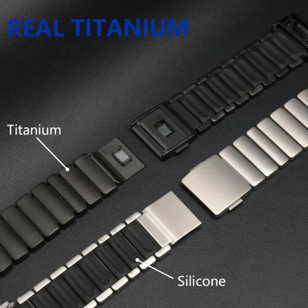 Bracelet en titane de 26mm pour montre Garmin Fenix 8 7X Pro Tactix 7 EPIX Pro 51mm Enduro 3 2X Instinct 3 2X 50mm, bracelet à ajustement rapide