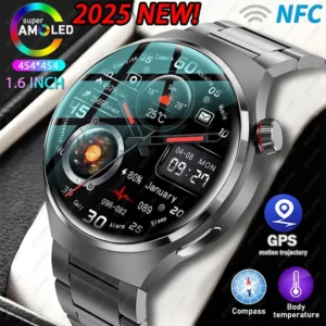 Montre 4 Pro montre intelligente hommes GPS sport Tracker NFC 1.53 "écran HD moniteur de santé montres Bluetooth appel SmartWatch