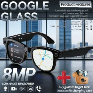 Nouvelles Lunettes Intelligentes 2026 Grande Capacité 3600mAh Caméra Anti-tremblement 800W Pixels Traduction 120+ Langues Enregistrement Vidéo Appel Vidéo