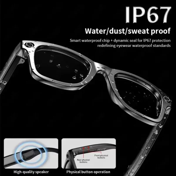 Nouvelle mise à niveau lunettes intelligentes avec caméra enregistrement vidéo AI reconnaissance Photo Bluetooth appel traduction voix lunettes de soleil hommes femmes