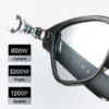 Lunettes intelligentes Lenovo avec appareil photo 100MP, 8K HD, Chat GPT, batterie 260mAh, appels Bluetooth, commande vocale, pour hommes