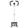 Stepper avec Guidon, Stepper de Fitness avec Ecran LCD, Pédales Antidérapantes, Marche d'escalier pour Maison, Bureau, Salon, Salle de Sport, Blanc et Noir