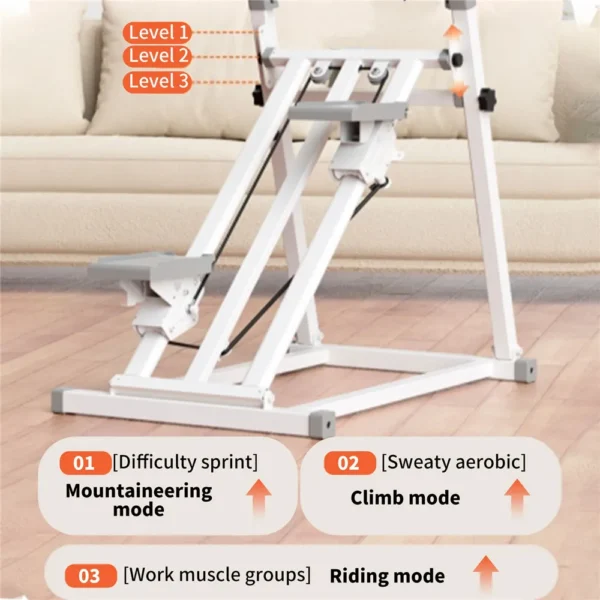 Steppeur vertical compact pliable avec pédales élargies et pédalier à inclinaison réglable – Équipement de sport