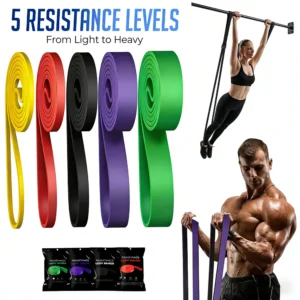 Bande de Résistance Robuste à 7 Niveaux pour Entraînement d'Agilité, Équipement de Gymnastique, Accessoires de Yoga et Pilates, Bande en Caoutchouc pour la Maison