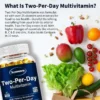 Capsules multivitamines deux par jour - avec vitamines et minéraux, améliore les niveaux d'énergie, soutien immunitaire, antioxydant