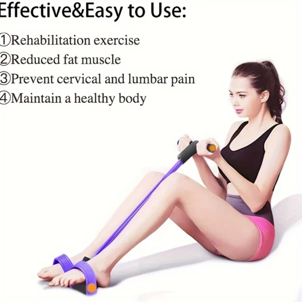 Tendeur à six tubes multifonctionnel pour fitness domestique, yoga, renforcement abdominal, bande de résistance, corde de tension, aide aux sit-ups
