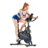 Vélo d'exercice magnétique, vélo stationnaire avec volant d'inertie de 4 kg, siège et guidon réglables sur 5 niveaux, écran LCD pour la maison