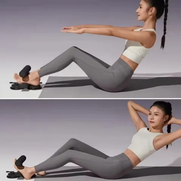 Barre d'assistant assis avec bande de résistance, support de pied assis pour entraînement de base abdominale d'intérieur avec double ventouses, exercice de gymnastique à domicile