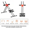Appareil d'entraînement abdominal à 5 vitesses, design ergonomique, exercice du tronc, résistance réglable, antidérapant, pour jambes, bras et fessiers, noir