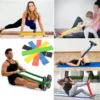 Bandes de résistance de Sport de Yoga de différentes couleurs, équipement de gymnastique TPE, bandes élastiques de Fitness à domicile, entraînement de force Pilates