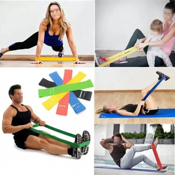 Bandes de résistance de Sport de Yoga de différentes couleurs, équipement de gymnastique TPE, bandes élastiques de Fitness à domicile, entraînement de force Pilates