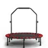 Trampoline pliable de 101 cm avec poignée, bandes élastiques de qualité supérieure, rebondisseur de fitness noir pour entraînement à domicile et en intérieur