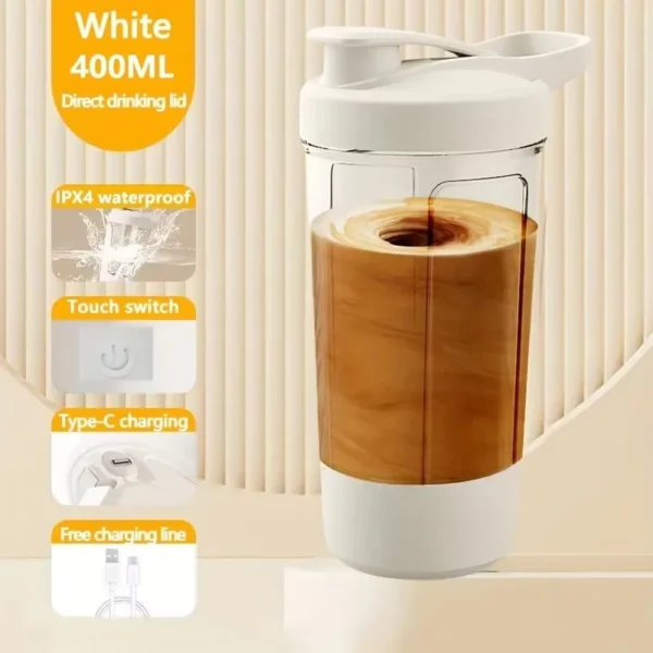 Nouveau Shaker tasse USB charge Shaker tasse pour protéines Shaker repas remplacement Shake Portable salle de sport bouteille d'eau tasse de mélange