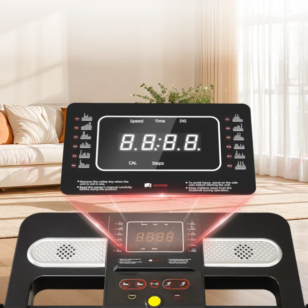 Tapis de course pliable pour la maison : réglage de l'inclinaison de 0 % à 12 %, vitesse de 1 à 14 km/h, capacité de charge de 150 kg, ultra-silencieux, écran LED, 12 programmes d'entraînement, équipement de fitness à domicile