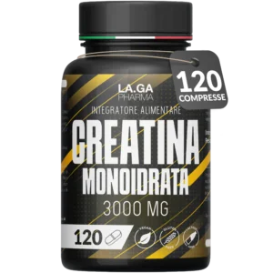 Créatine Monohydrate 120 Comprimés de 3000mg Créatin Pure par dose. Créatine monohydrate pour la masse musculaire et le suralimentation énergétique. Créatine pré et post-entraînement. Créatine Fabriquée en Italie, 100% végétalienne | LAGA Pharma. LAGA Sain. LA.GA |