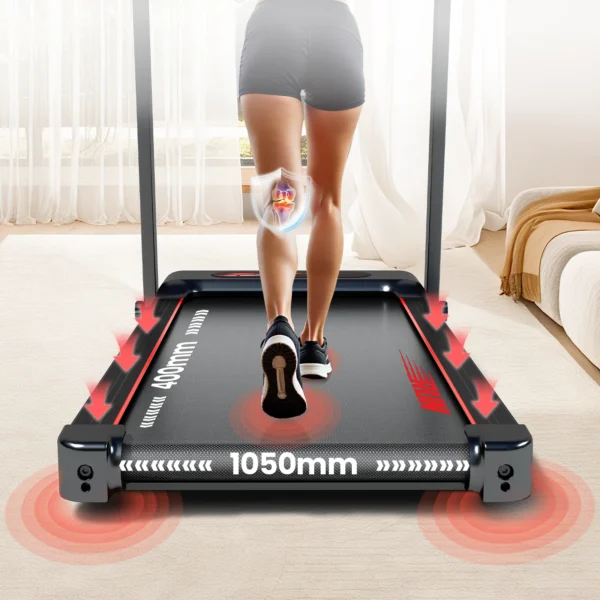 Tapis de course pliable pour la maison : réglage de l'inclinaison de 0 % à 12 %, vitesse de 1 à 14 km/h, capacité de charge de 150 kg, ultra-silencieux, écran LED, 12 programmes d'entraînement, équipement de fitness à domicile