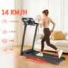 Tapis de course pliable pour la maison : réglage de l'inclinaison de 0 % à 12 %, vitesse de 1 à 14 km/h, capacité de charge de 150 kg, ultra-silencieux, écran LED, 12 programmes d'entraînement, équipement de fitness à domicile
