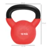 Poids russe de 10 kg en fer fondu avec revêtement en néoprène pour entraînement de force 19x12x22 cm Rouge