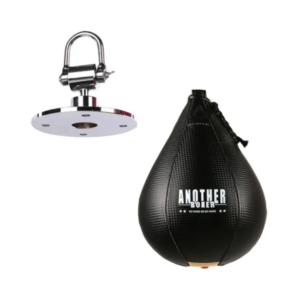 Ballon de vitesse de boxe en forme de poire avec motif de tapis, entraînement de boxe pour la vitesse et la coordination, compatible avec la base de spinner