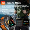 Montre connectée GPS d'extérieur pour hommes, de qualité militaire, boussole, fréquence cardiaque, appel BT, lampe de poche LED, étanche 10ATM, pour natation, nouveauté 2026
