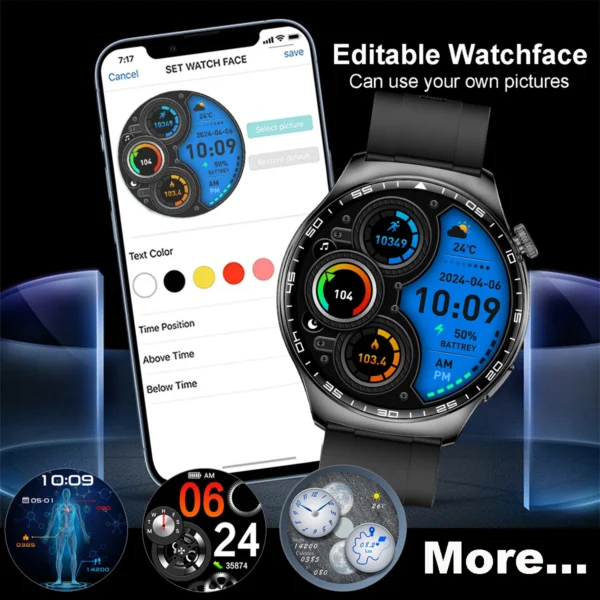 2026 Nouvelle Montre Connectée Professionnelle pour Hommes, Moniteur de Santé, Appel Sans Fil, Écran HD 1,51 pouces, Suivi Sportif et de Fitness, Montres Intelligentes pour Hommes