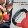 Poids russe de 10 kg en fer fondu avec revêtement en néoprène pour entraînement de force 19x12x22 cm Rouge