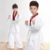Costumes TKD à manches longues, uniformes de Taekwondo blancs, vêtements de karaté WTF Judo Dobok pour enfants et adultes, uniforme Gi unisexe 2025