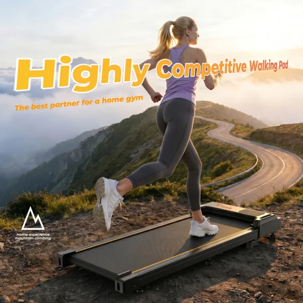 Tapis de course  2,5 CV, inclinaison réglable à 12 %, moteur, vitesse 6 km/h, tapis de course portable, antidérapant, absorption des chocs, affichage LED, léger, pour la maison et le bureau