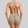 Combinaison de sport courte d'été sans manches pour femme, ensemble de gym, vêtements de yoga, combinaison une pièce pour l'entraînement, tenue de loisirs en plein air