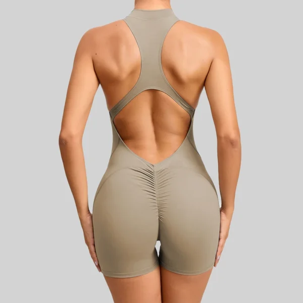 Combinaison de sport courte d'été sans manches pour femme, ensemble de gym, vêtements de yoga, combinaison une pièce pour l'entraînement, tenue de loisirs en plein air