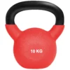 Poids russe de 10 kg en fer fondu avec revêtement en néoprène pour entraînement de force 19x12x22 cm Rouge