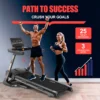 Tapis roulant pliable avec 18 niveaux d'inclinaison automatique, vitesse maximale de 18 km/h, moteur de 4,5 CV, capacité de charge de 150 kg, course à pied à domicile